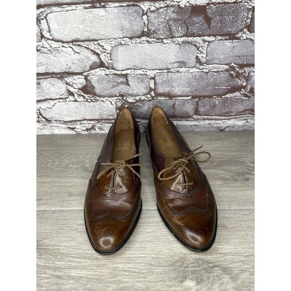 G.H. Bass Tailored Brown Leather Wingtip Lace Oxfords Shoes Women’s 7.5M US/38EU - Picture 16 of 16